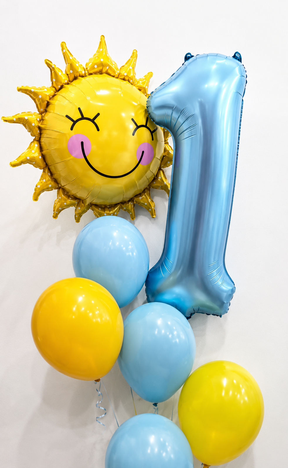 Sunshine & Sky 1st Birthday Balloon Bouquet