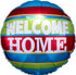 Welcome Home Colourful Stripes - 34545 welcome home colorful stripes balloon design by Bondi Road Balloons