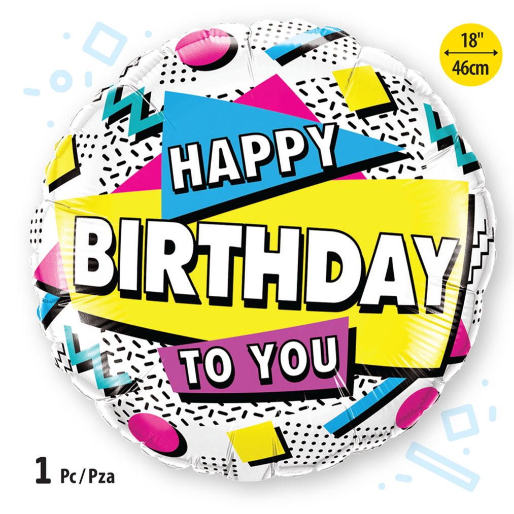 HBD to You 90's Retro balloons for parties in Bondi and Sydney - party styling detail