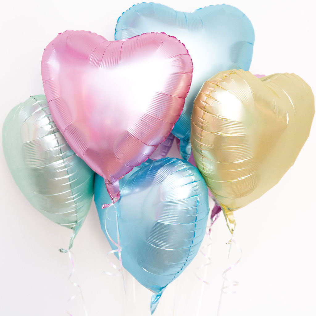 Love Heart Bouquet Pastel Colours for parties in Bondi and Sydney - colour detail