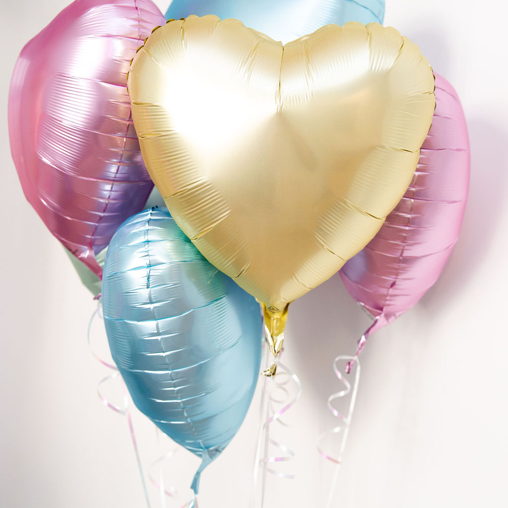 Love Heart Bouquet Pastel Colours for parties in Bondi and Sydney - close-up