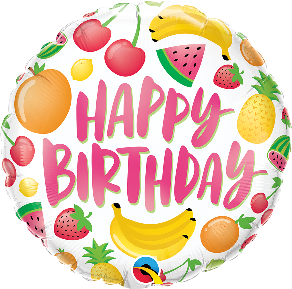 Happy Birthday Fruits balloons for parties in Bondi and Sydney