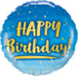 Birthday Gold and Blue 45cm foil helium filled - birthdaygoldandblue18 copy in Bondi, Sydney