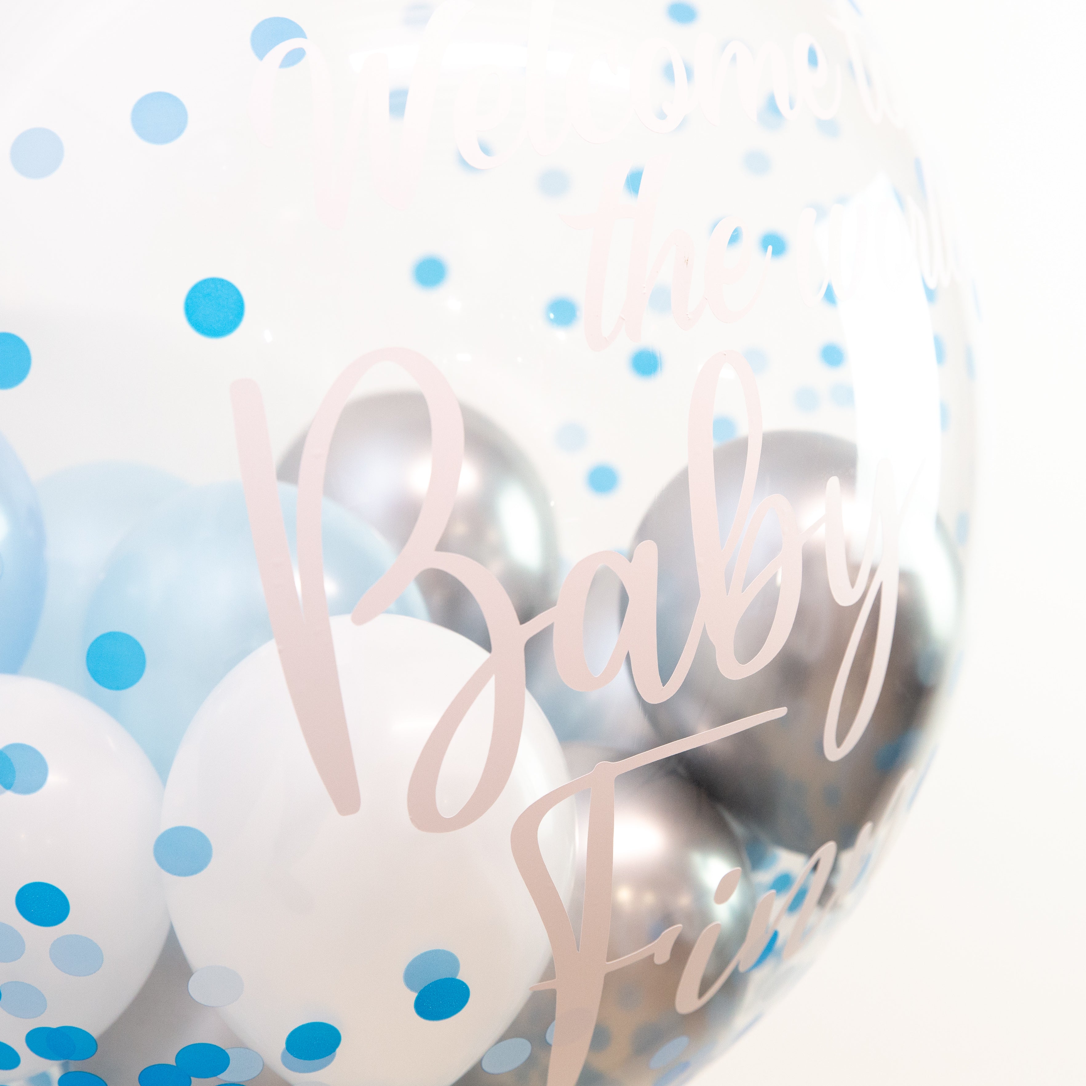 Bubble Balloon - Customised (Blue Confetti Dot) - bondird balloons dec20 14 95c3 428e bafe