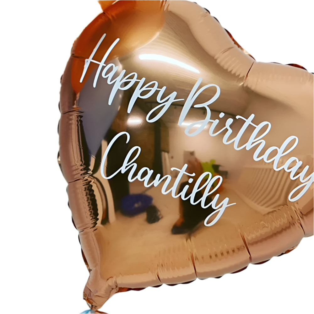 Custom - Personalised 45cm heart balloon - chantilly in Bondi, Sydney