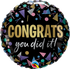 Congrats You Did It Metallic - congratsyoudiditmetallic balloon design by Bondi Road Balloons