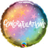 Congratulations - ombre with stars 45cm balloon - congratulationsombreandstars by Bondi Road Balloons