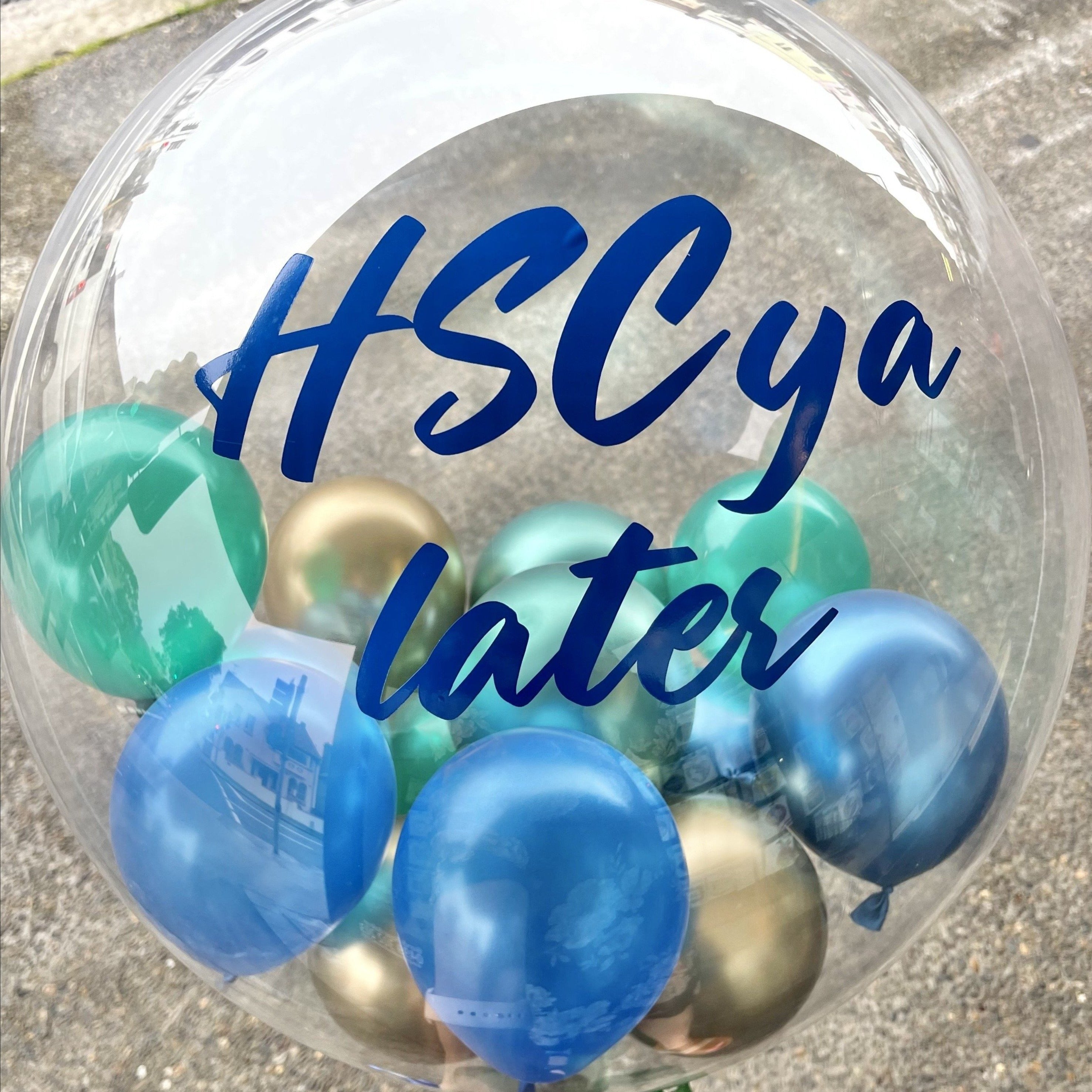 Bubble Balloons - Customised (Clear Bubble Balloon) HSCya later in Bondi, Sydney