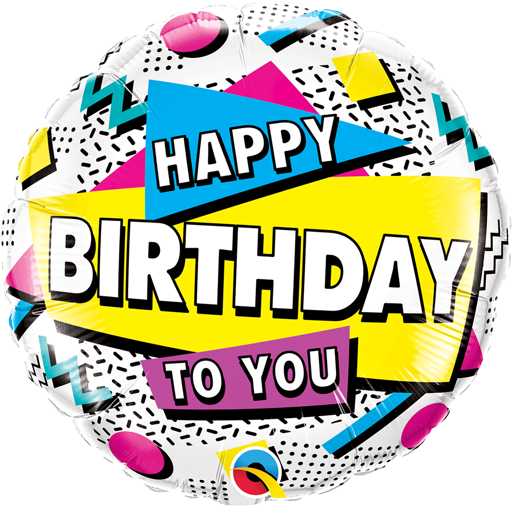 HBD to You 90's Retro balloons for parties in Bondi and Sydney - front view