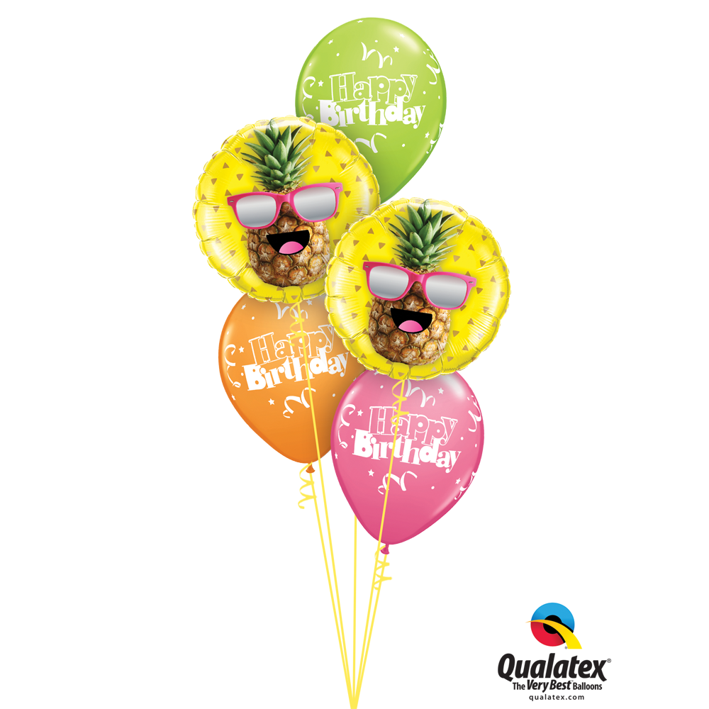Happy Pineapple Happy Birthday Bouquet for parties in Bondi and Sydney