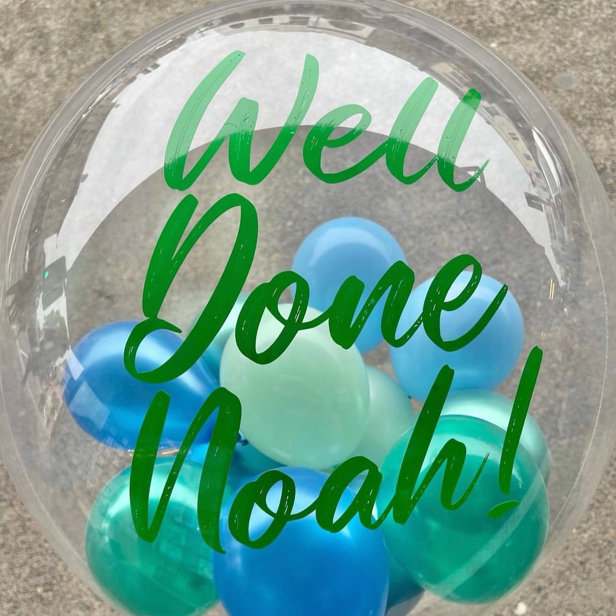 Bubble Balloons - Customised (Clear Bubble Balloon) Well Done in Bondi, Sydney