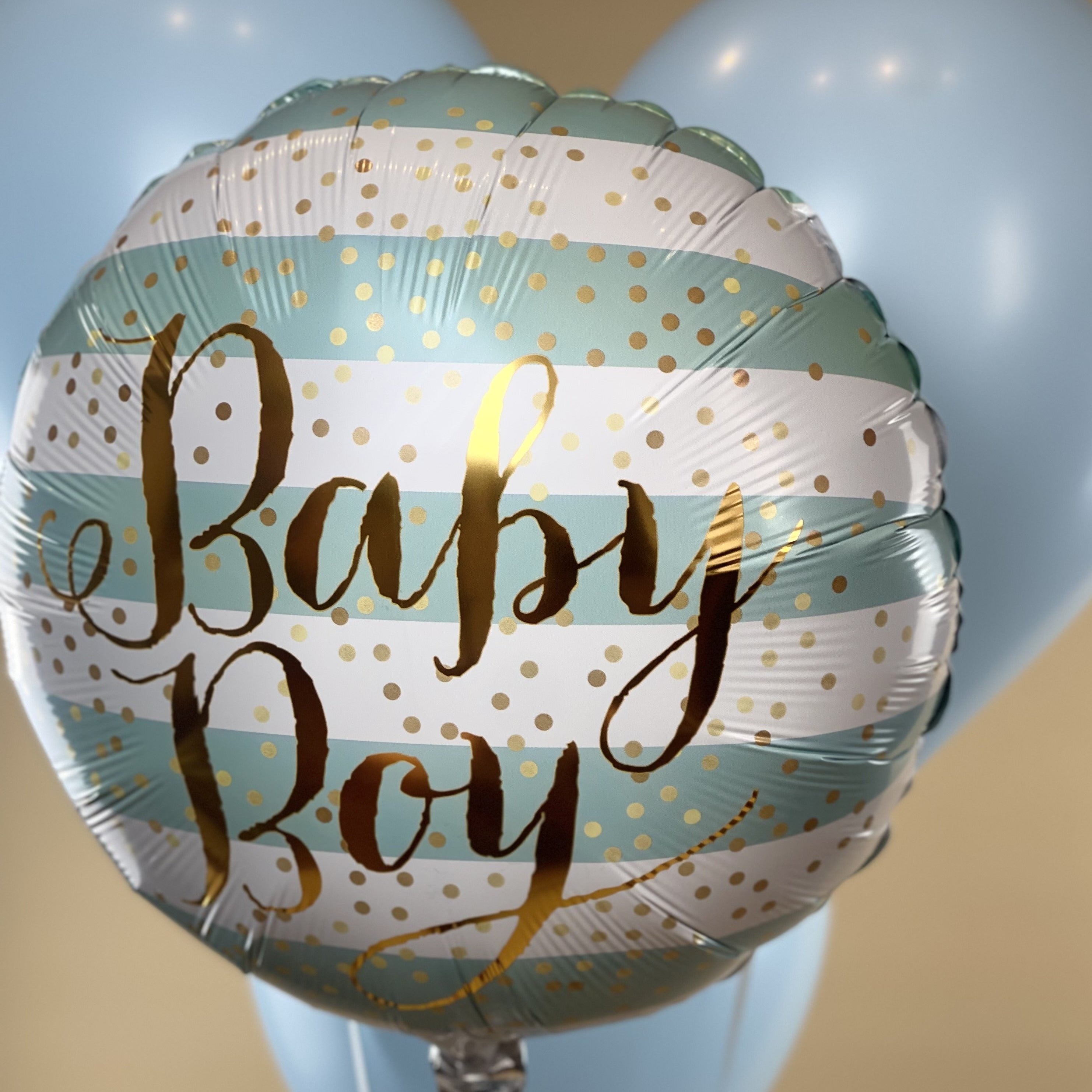 Baby Bouquet with 3 blue latex Bouquet