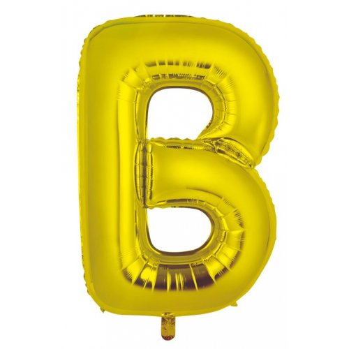 Gold Letter B Balloon - 86cm - letterbgold c3ed 4a1d b16d by Bondi Road Balloons