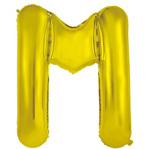 Gold Letter M Balloon - 86cm - lettermgold 998d 476d 9a6b by Bondi Road Balloons
