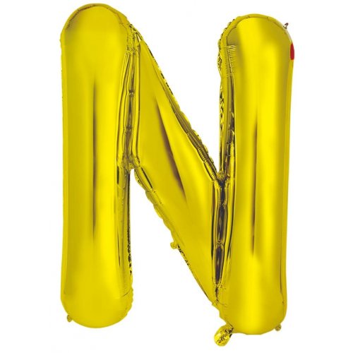 Gold Letter N Balloon - 86cm - letterngold e914 42c5 a498 by Bondi Road Balloons