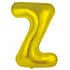 Gold Letter Z Balloon - 86cm - letterzgold d1cf 83d0 by Bondi Road Balloons