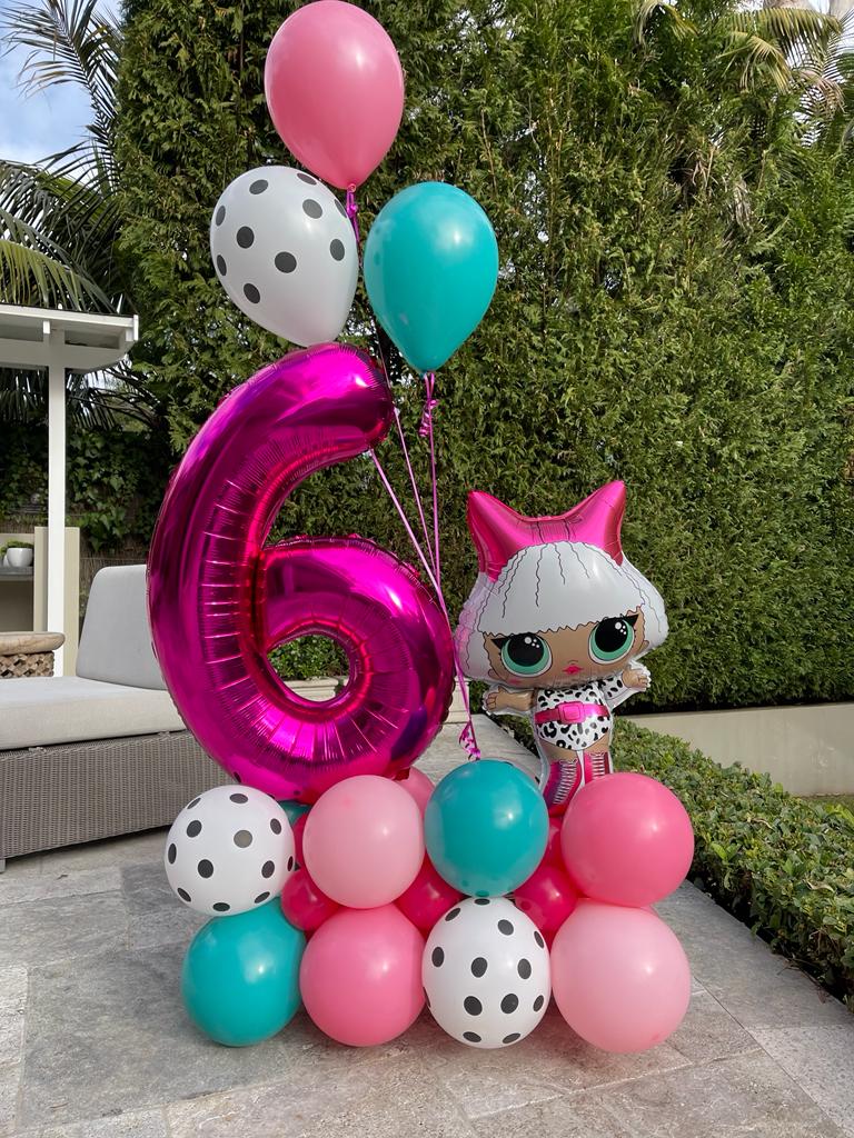 LOL Balloon Tower with Single Number