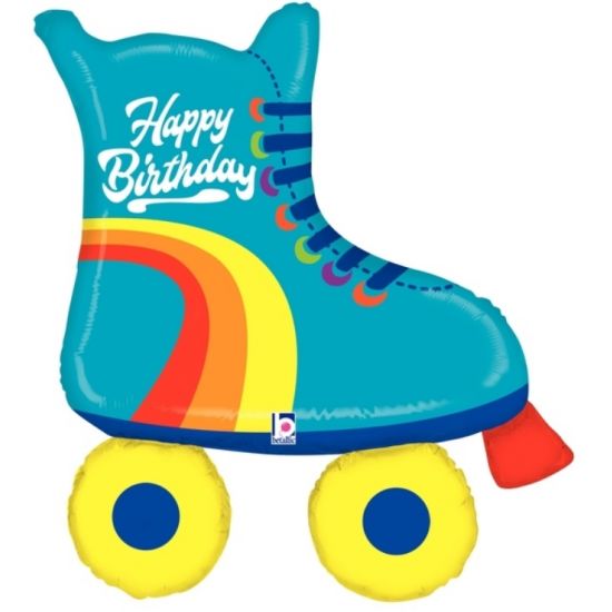 Roller Skate Balloon - Aqua - blueskate by Bondi Road Balloons