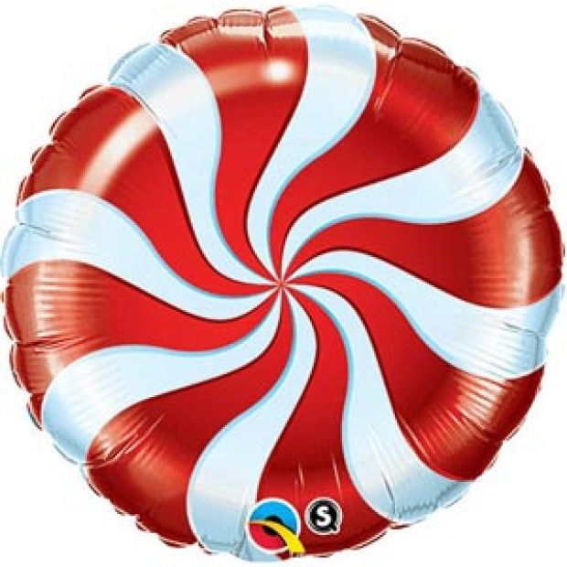Candy red swirl 45cm foil helium inflated - candyredswirl in Bondi, Sydney