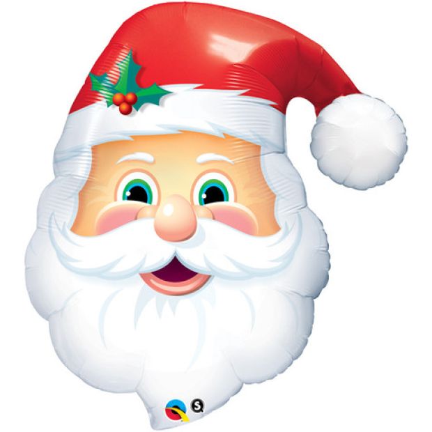 Jolly St Nick Santa 81cm foil helium filled for parties in Bondi and Sydney