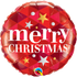 Merry Christmas Stars Red 45cm foil helium inflated - merrychristmasstarsred in Bondi, Sydney